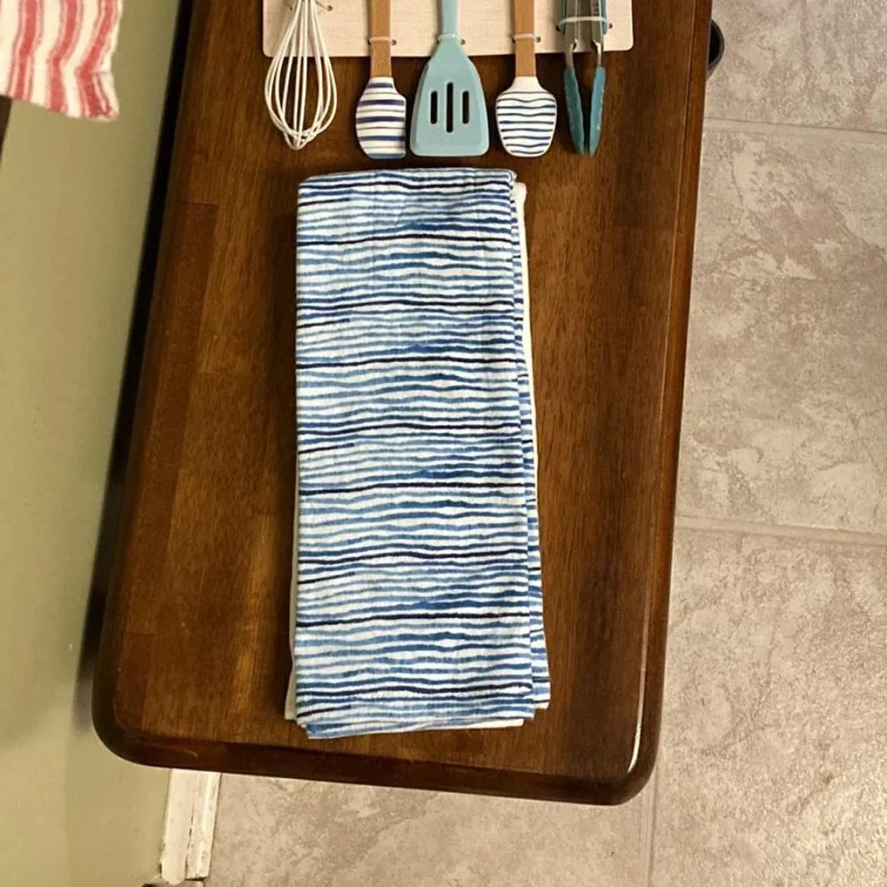 NWT! RAE DUNN Striped Mini Kitchen Utensil Set and Matching 